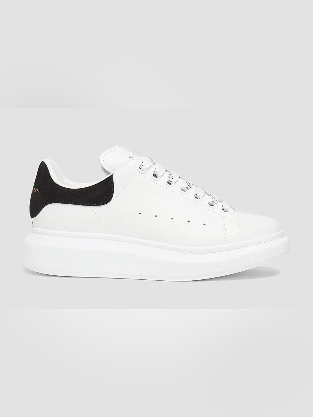 Alexander McQueen Leather Low-Top Sneakers White and Black